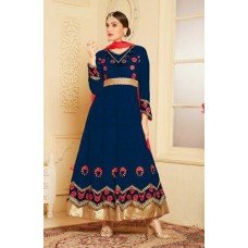 Indian Maxi Blue Party Evening Wedding Anarkali Suit (Ready Made)